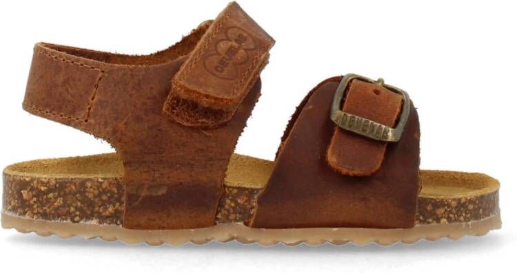 Develab leren sandalen cognac