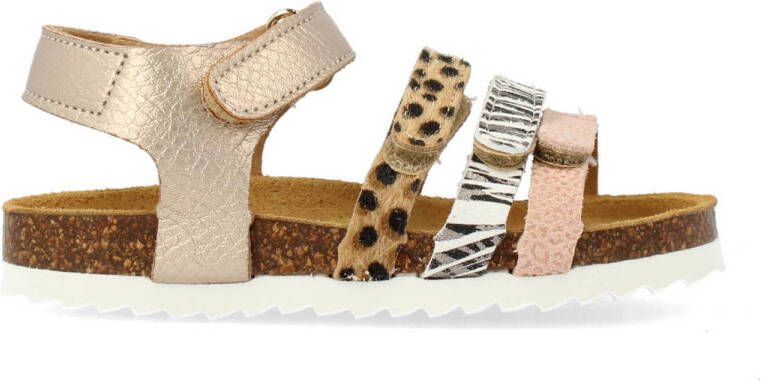 Develab leren sandalen goud roze Meisjes Leer Meerkleurig 28 - Foto 2