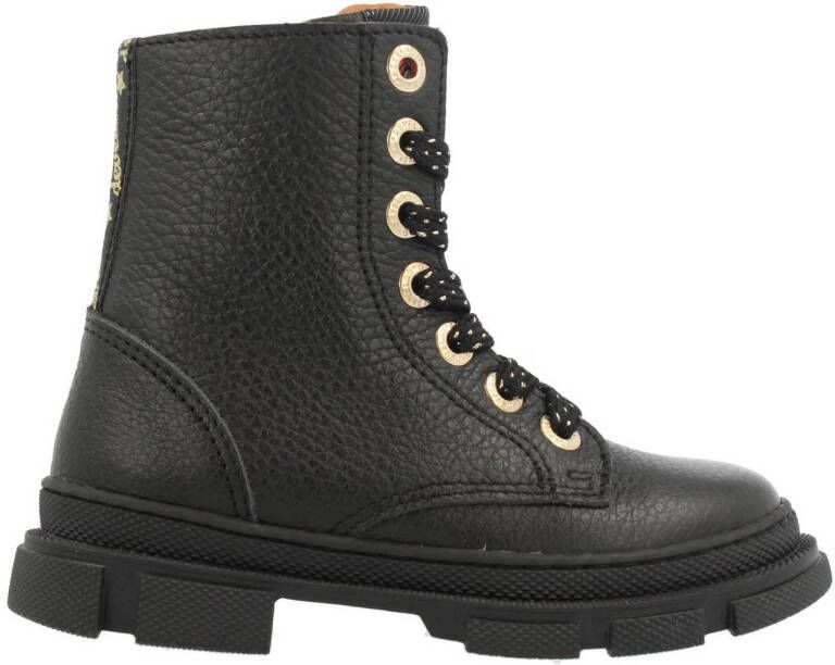 Develab leren veterboots zwart Meisjes Leer 31 | Enkelboot van