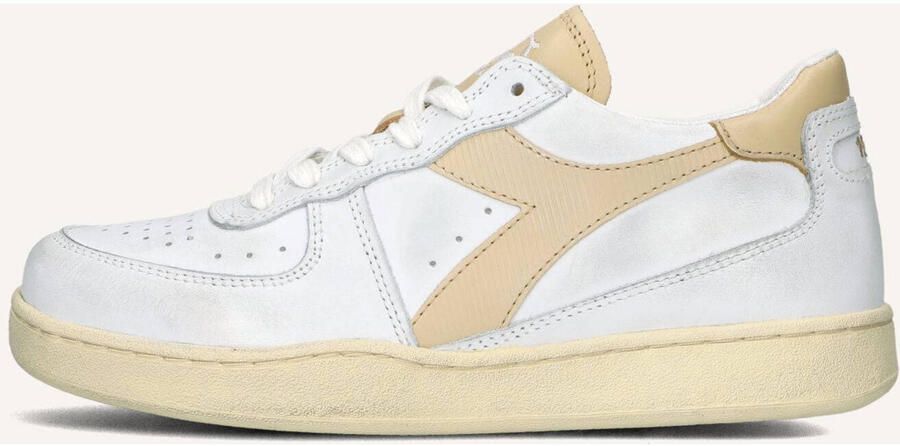 Diadora Sneakers Dames Lage sneakers Damesschoenen Leer Mi Basket Row Cut Beige