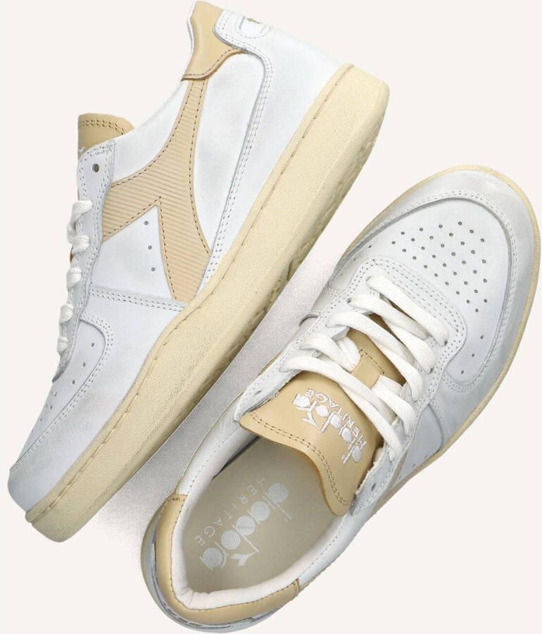Diadora Sneakers Dames Hoge sneakers Damesschoenen Leer Mi Basket Row Cut Beige - Foto 2