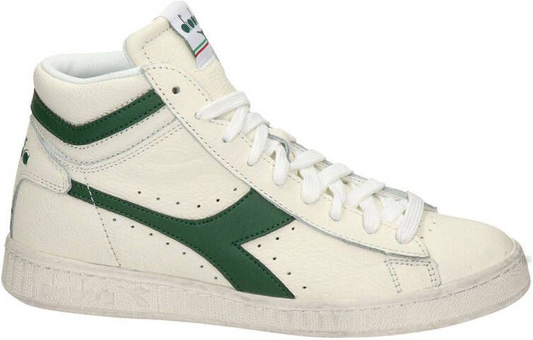 Diadora Game L High hoge leren sneakers off white groen