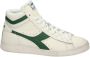 Diadora Game L High hoge leren sneakers off white groen - Thumbnail 1