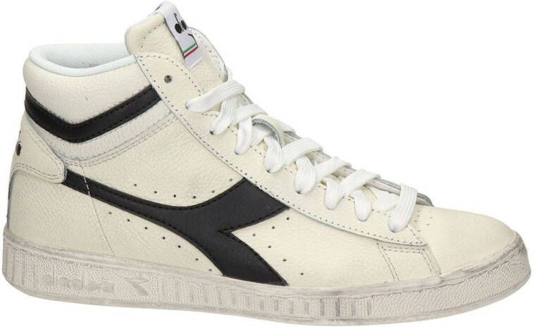 Diadora Game L High hoge leren sneakers off white zwart