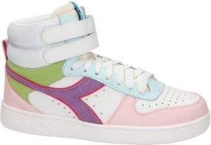 Diadora Magic Basket Mid hoge leren sneakers wit multi