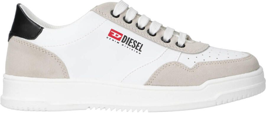 Diesel leren sneakers wit beige - Foto 3