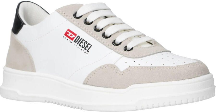 Diesel leren sneakers wit beige - Foto 2