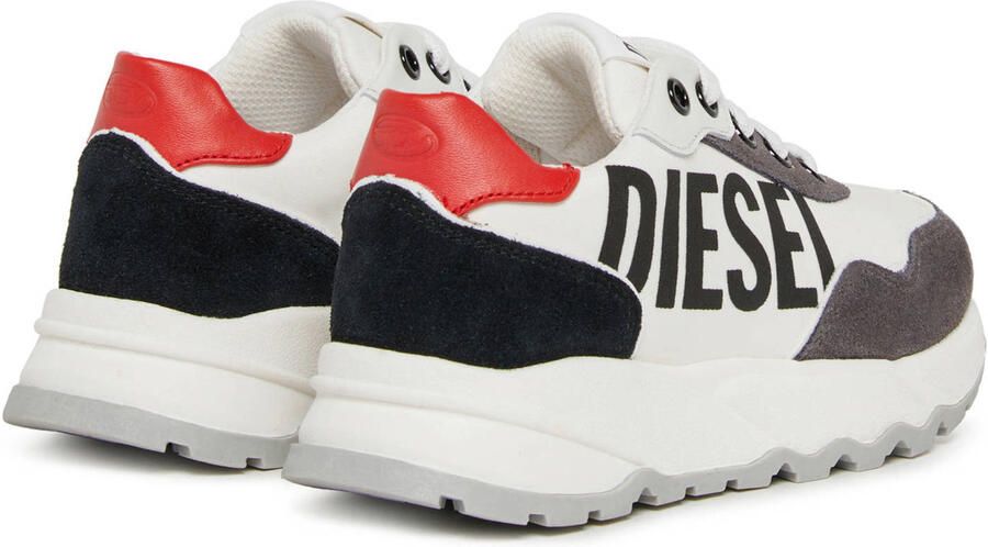 Diesel leren sneakers wit grijs - Foto 3