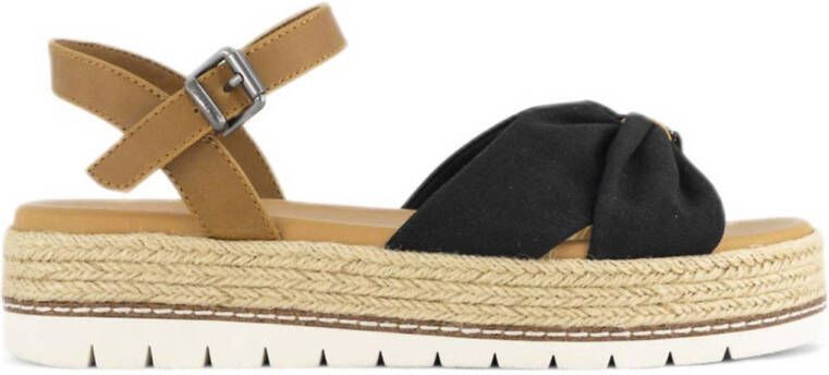 Esprit Zwarte platform sandaal touw