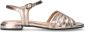 Manfield Dames Zilveren leren sandalen - Thumbnail 1