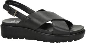 Ara leren sandalen zwart