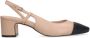 Manfield Dames PRE ORDER Beige leren slingback pumps - Thumbnail 1