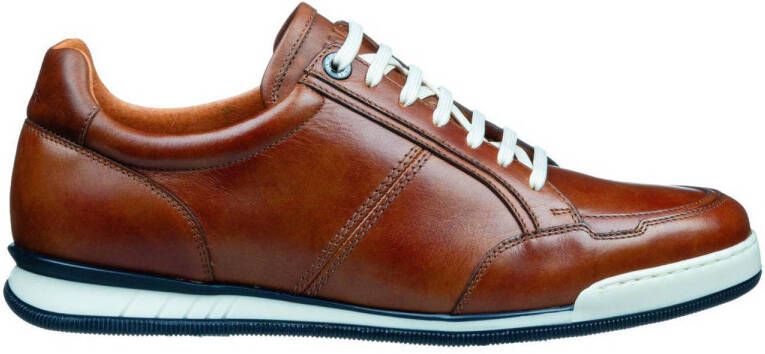 Van Lier Magnus leren sneakers cognac