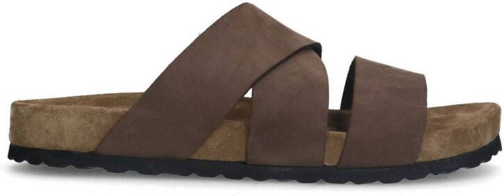 Manfield nubuck slippers bruin