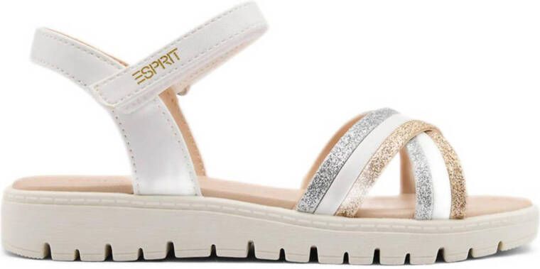 ESPRIT sandalen wit zilver goud