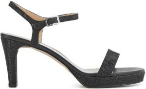 Unisa Sandalen Dames Damesschoenen Leer Blokhak hoogte 8 cm Soro Zwart