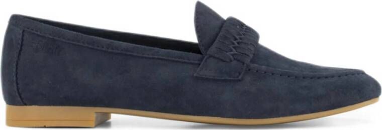 Esprit Blauwe leren loafer