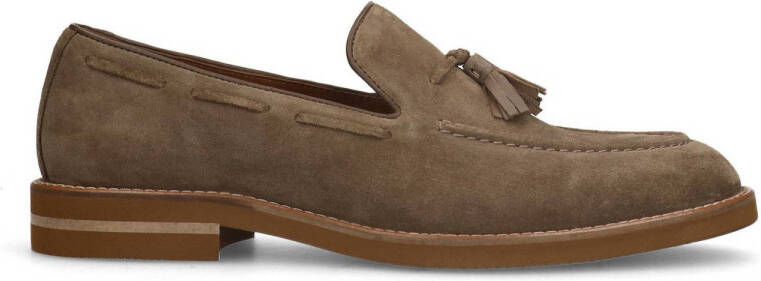 Manfield Heren Taupe suède loafers