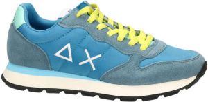 SUN68 Tom Solid suède sneakers lichtblauw