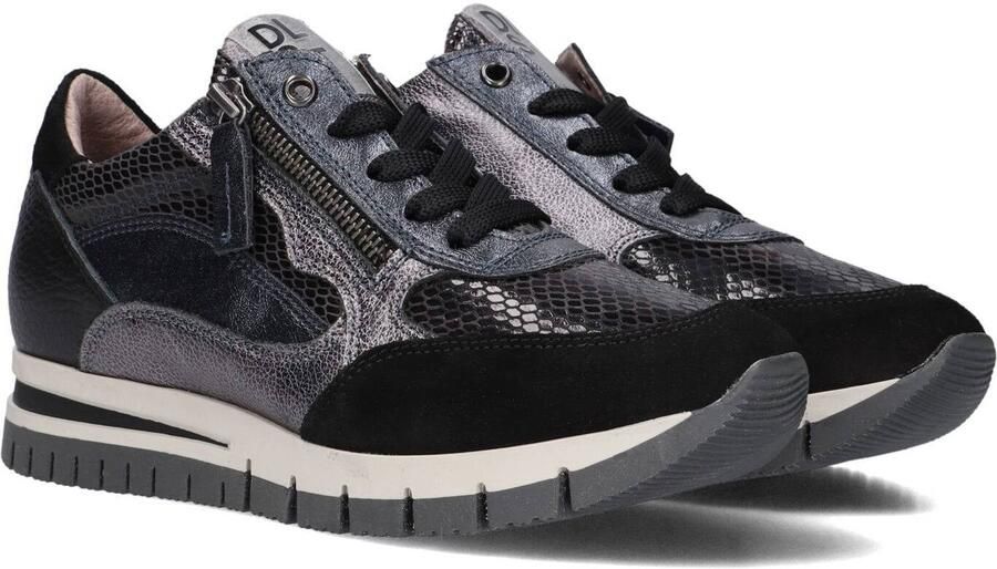 DL SPORT Lage Sneakers Dames 6725 Leer Zwart - Foto 2