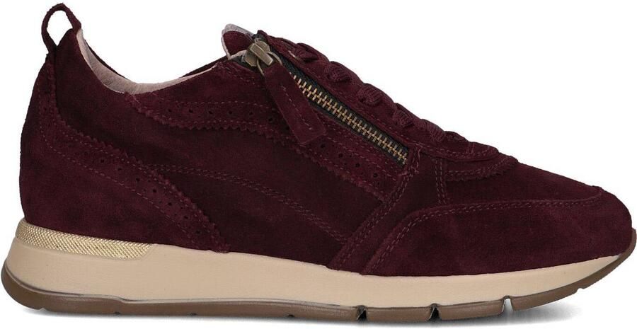DL SPORT Lage Sneakers Dames 7116 Suède Rood