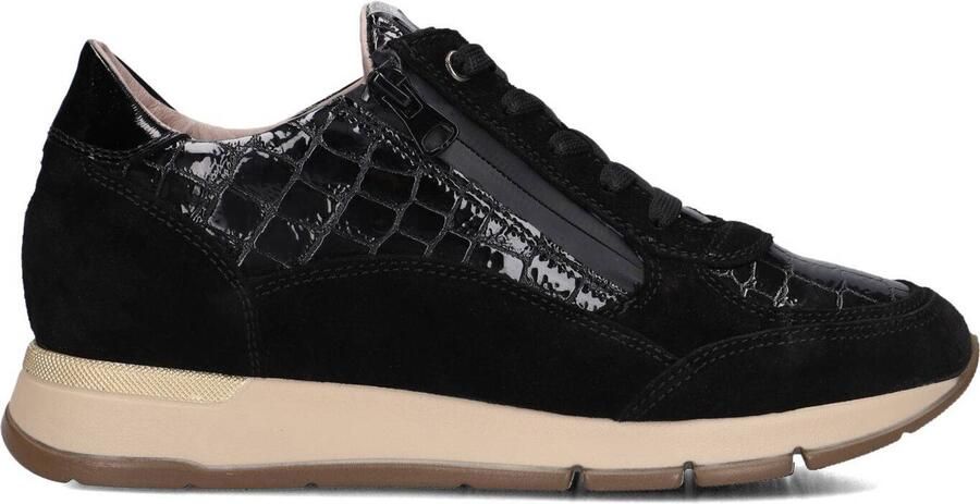 DL SPORT Lage Sneakers Dames 7118 Suède Zwart