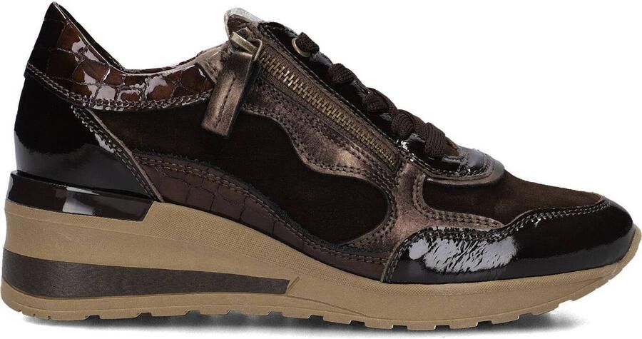 DL SPORT Lage Sneakers Dames 7164 Suède Bruin
