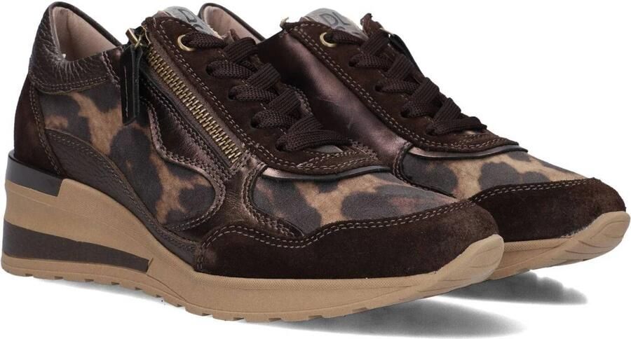 DL SPORT Lage Sneakers Dames 7164 Textiel Bruin - Foto 2