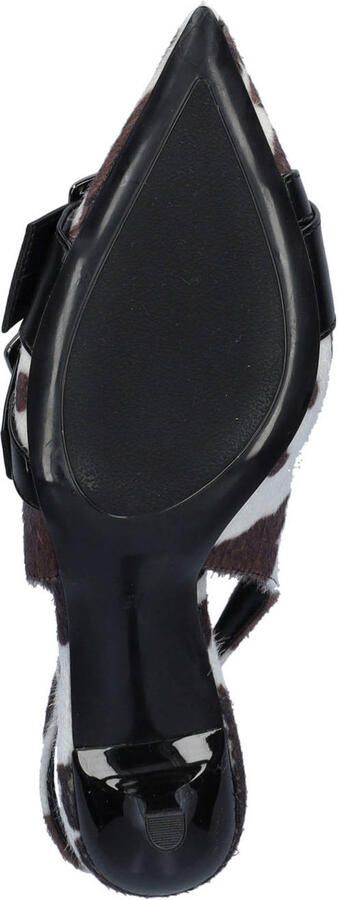 Dolcis slingback pumps met ponyhair en koeienprint bruin wit - Foto 3