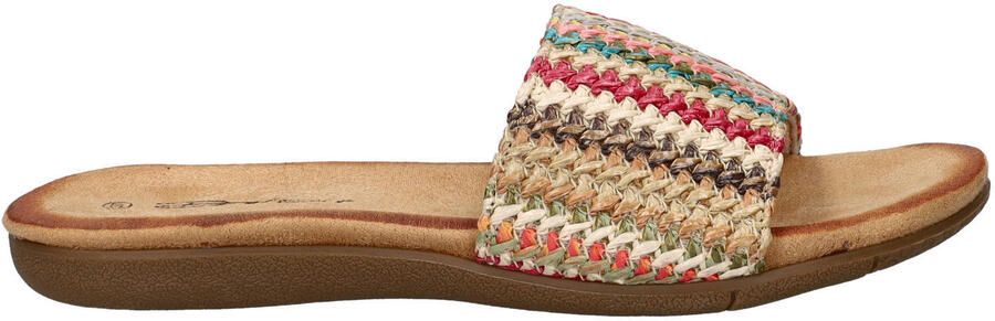 Dolcis slippers met gevlochten meerkleurig