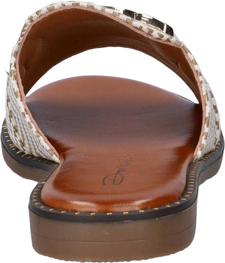 Dolcis slippers met siergesp beige - Foto 2