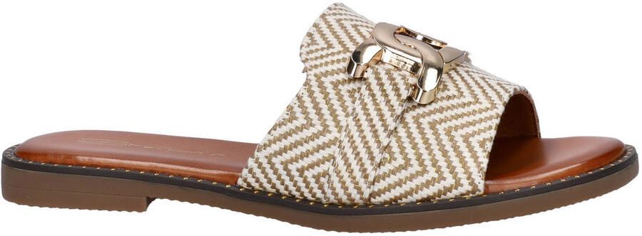 Dolcis slippers met siergesp beige - Foto 3
