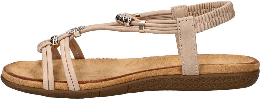 Dolcis suède sandalen met kraaltjes beige - Foto 2