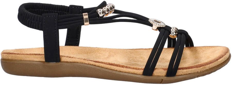 Dolcis suèdelook sandalen zwart