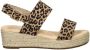 Dolcis espadrilles met panterprint beige zwart - Thumbnail 1