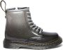 Dr. Martens 1460 Glitter J Kleuter Tiener lak veterboots zwart zilver - Thumbnail 2