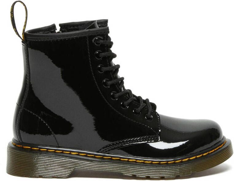 Dr. Martens 1460 Patent Kleuter Tiener leren veterboots zwart Meisjes Leer 28