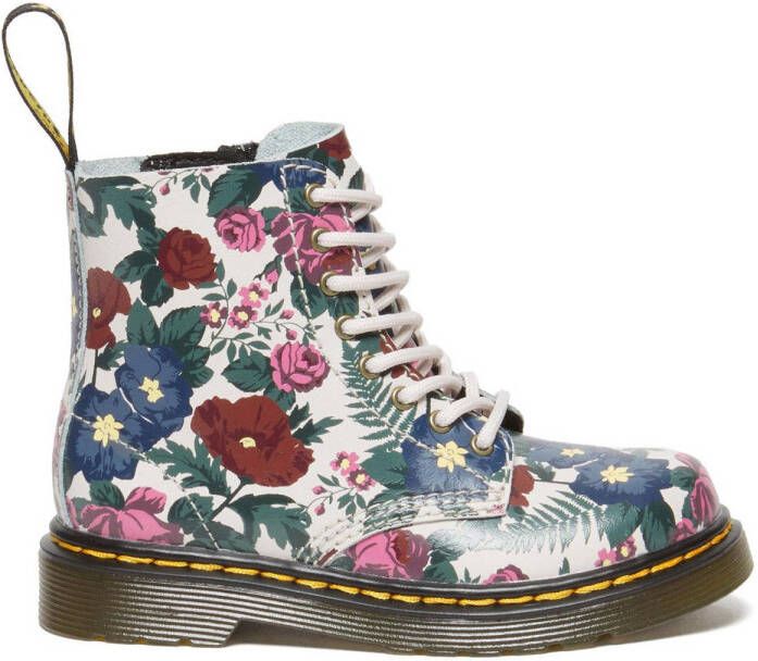 Dr. Martens 1460 T leren veterboots roze blauw Meisjes Leer Bloemen 25