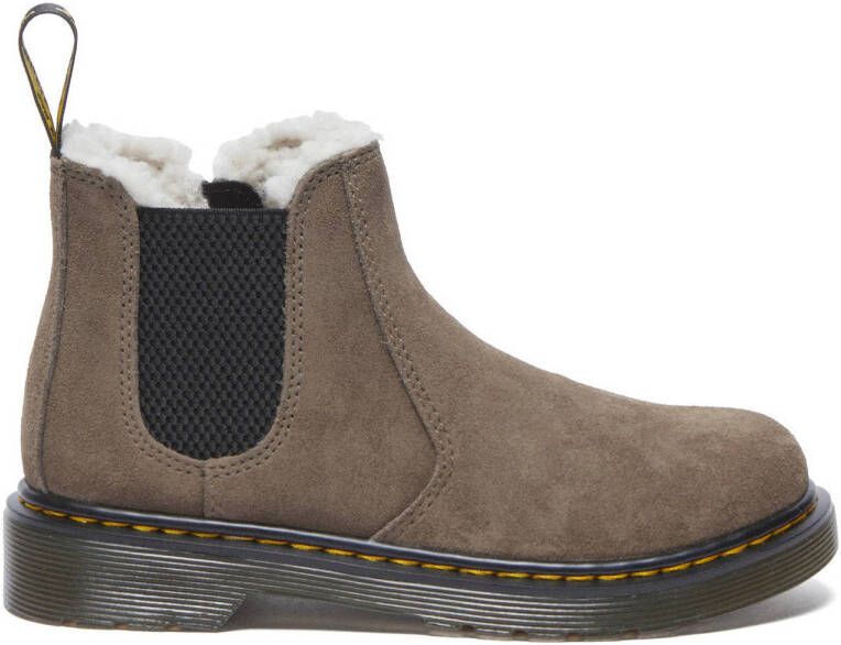 Dr. Martens 2976 Leonore gevoerde suède enkelboots dark khaki bronx - Foto 3