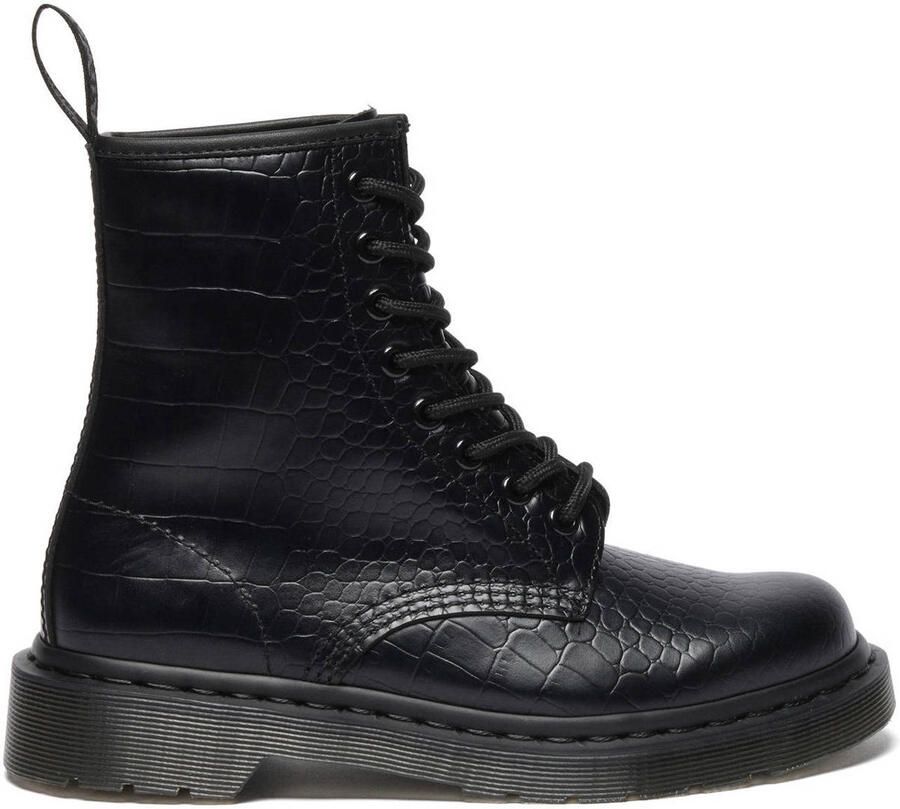 Dr. Martens Laarzen 1460 Croco 8 Eye Boot Black New Vibrance Croco