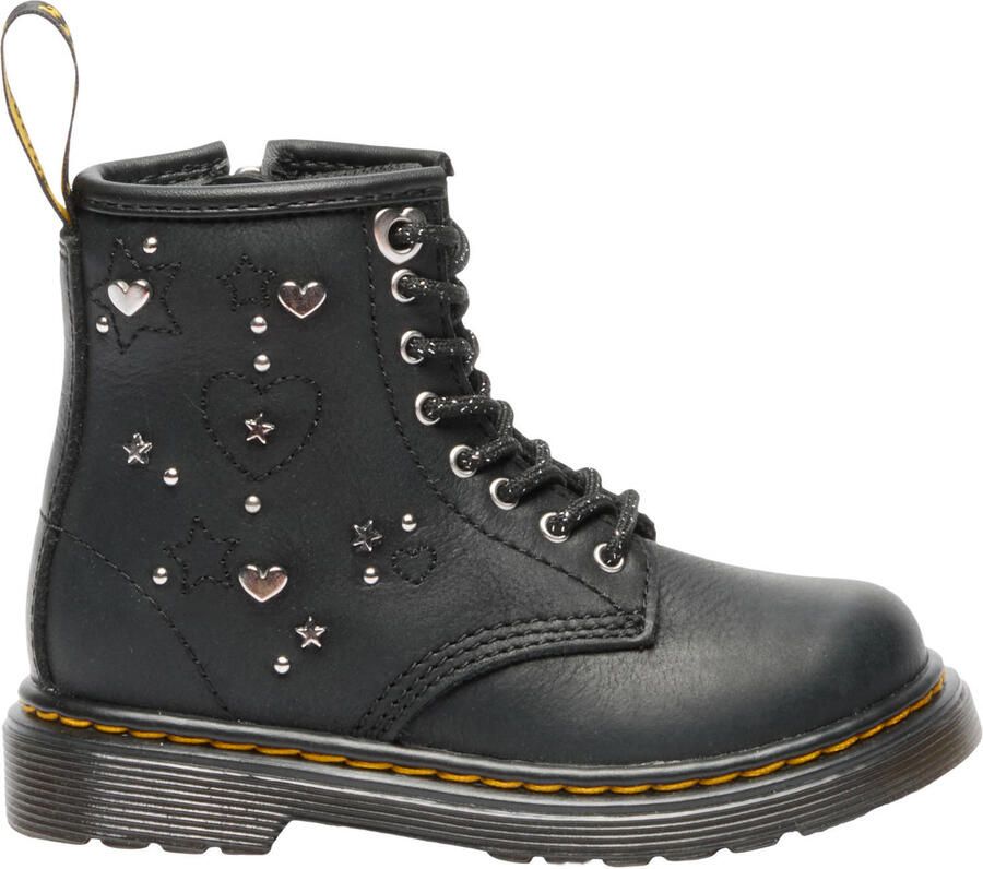 Dr. Martens 1460 Hs T leren enkelboots met studs zwart