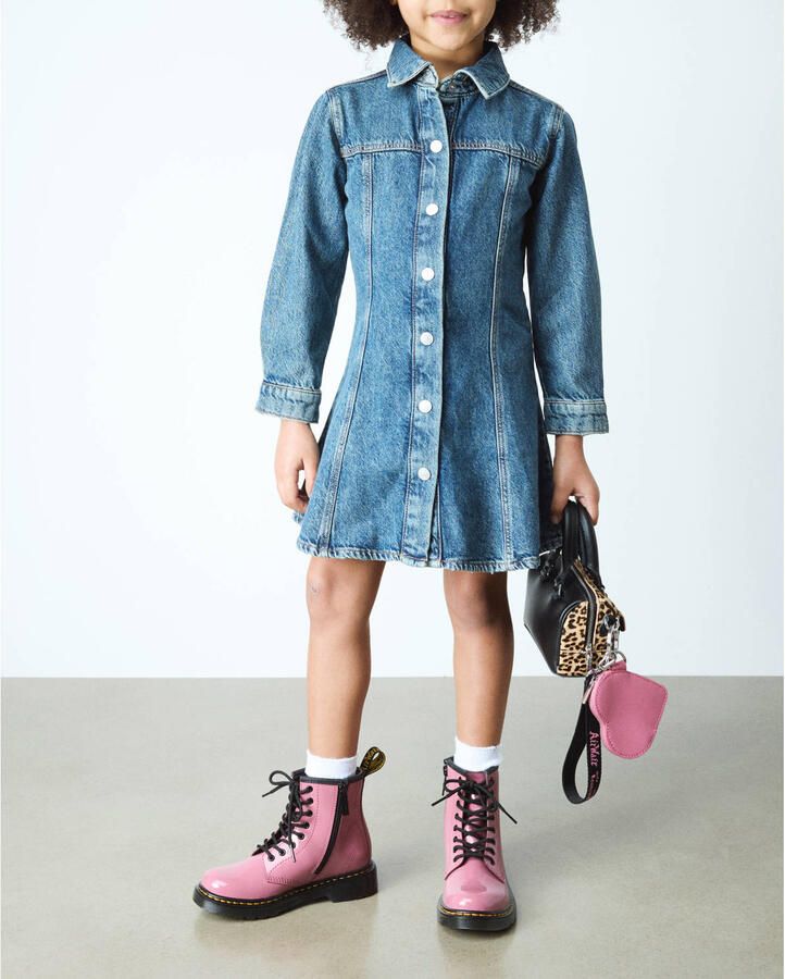 Dr. Martens 1460 leren veterboots roze kleutrer schoolkind - Foto 6