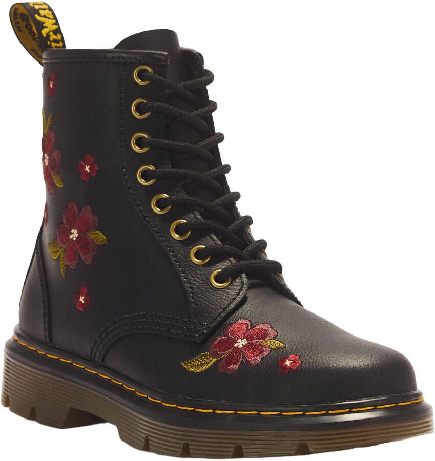 Dr. Martens 1460 Pascal J leren gebloemde enkelboots met borduursels zwart - Foto 7