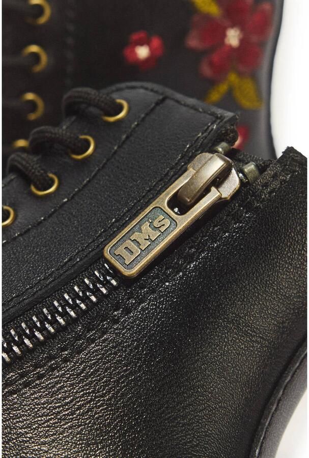 Dr. Martens 1460 Pascal J leren gebloemde enkelboots met borduursels zwart - Foto 6
