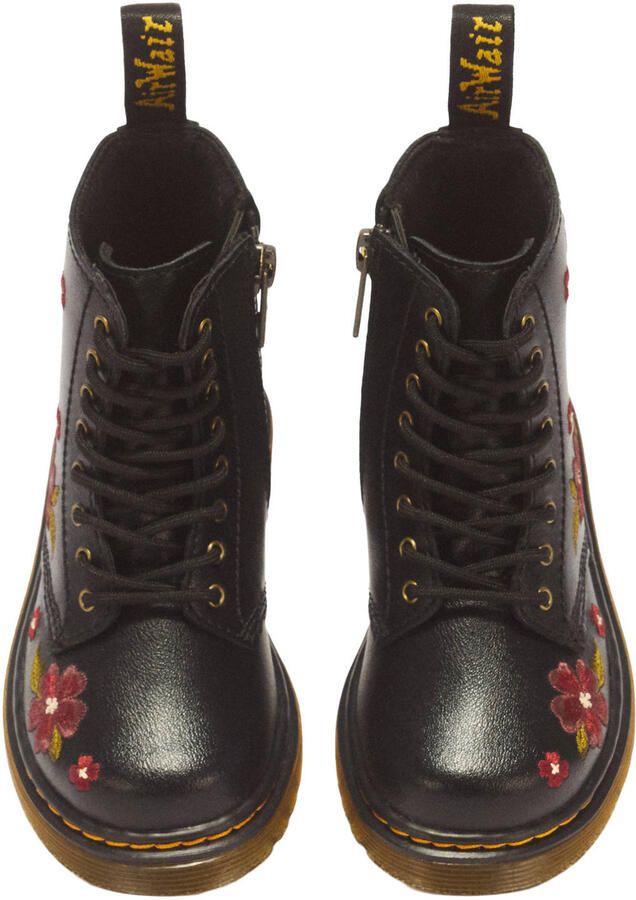 Dr. Martens 1460 Pascal J leren gebloemde enkelboots met borduursels zwart - Foto 9