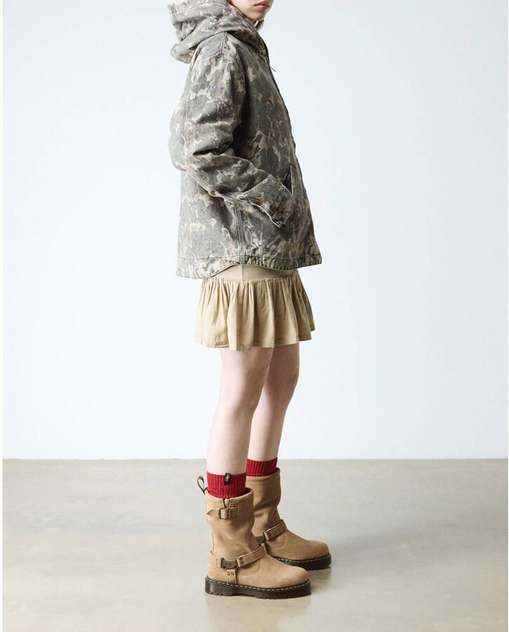 Dr. Martens Anistone Hi Pull On suède bikerboots Savannah Tan