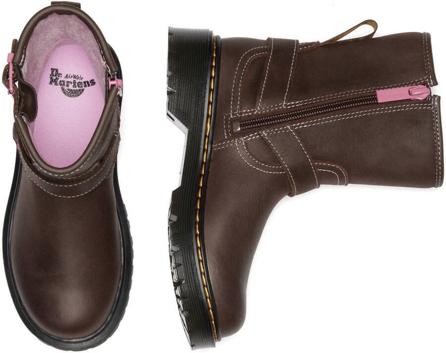 Dr. Martens Genaya J leren bikerboots donkerbruin - Foto 4