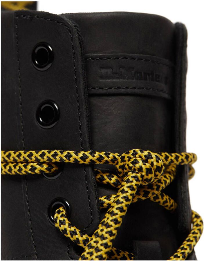 Dr. Martens COMBS LEATHER BLACK WYOMING Heren sneakersHeren veterschoenVrije tijd half-hoog Zwart - Foto 6