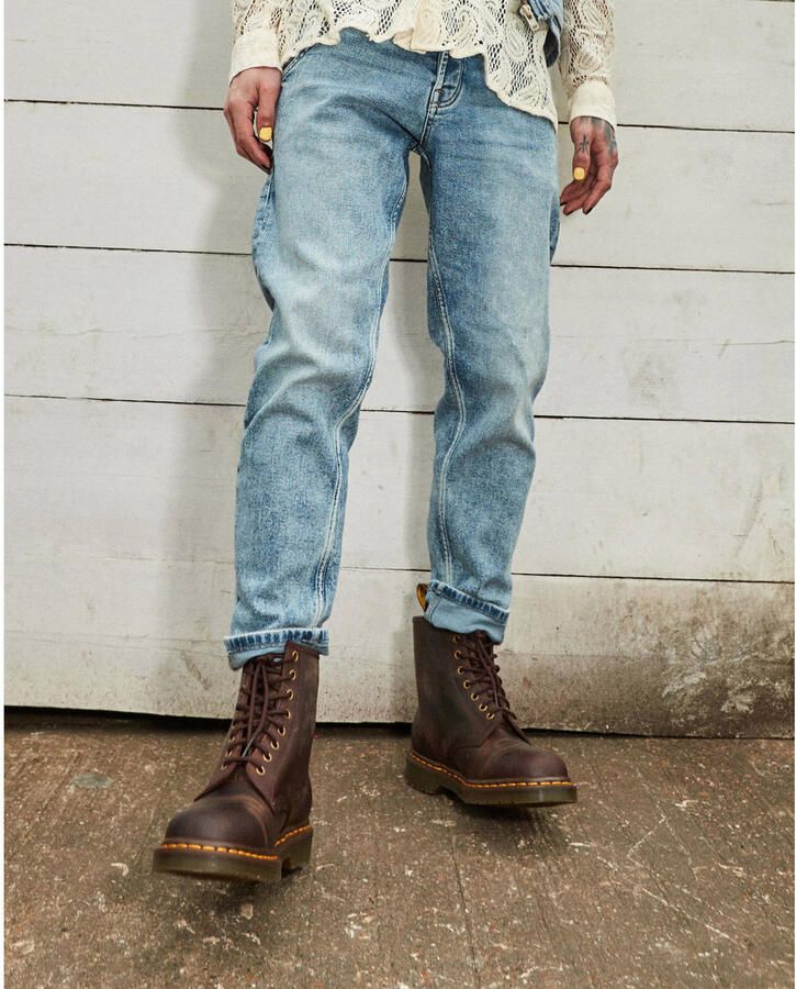 Dr Martens Dr. Martens 1460 J Gaucho Wildhorse Lamper leren veterboots donkerbruin - Foto 3