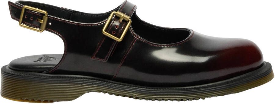 Dr. Martens Madaline Cherry Red Arcadia lak slingback loafers cherry red arcadia